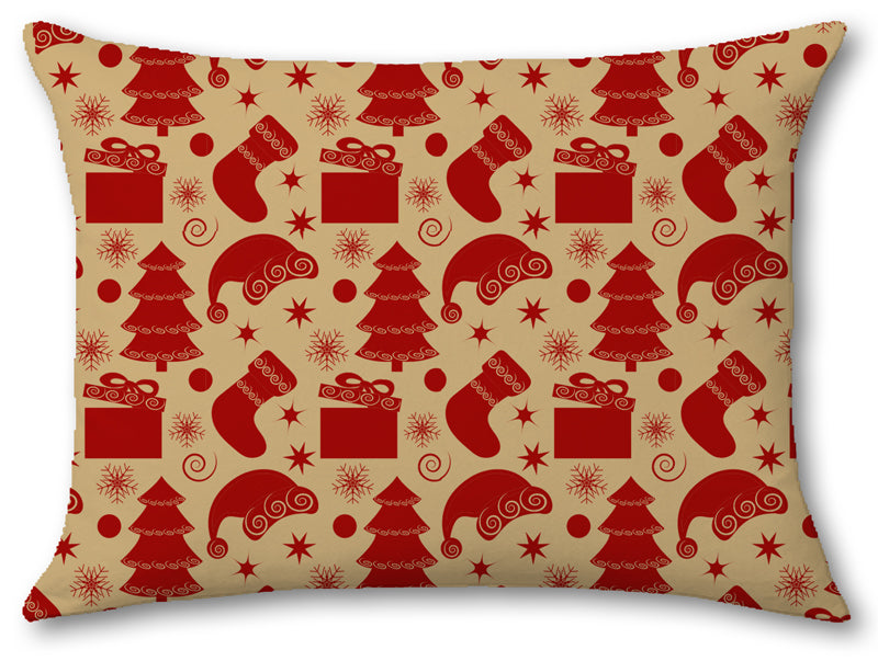 Cuscino in Juta Pattern Natale Kraft