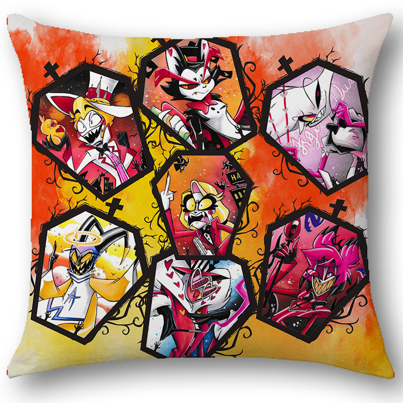 Cuscino HazbinHotel 2 in Raso – Design Antonella Todaro