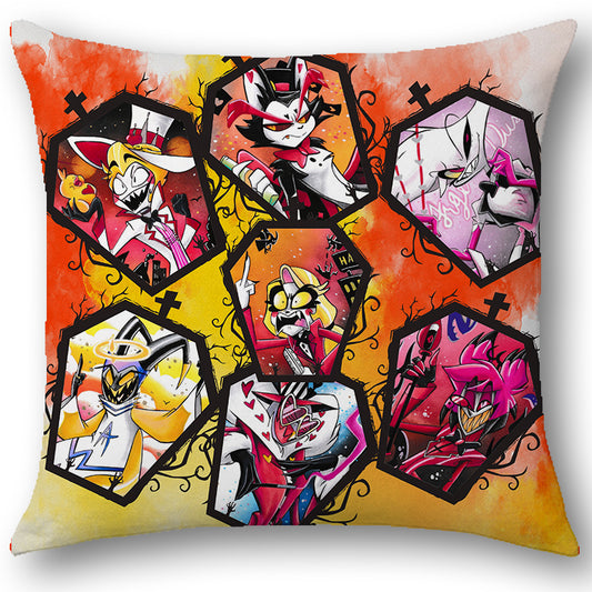 Cuscino HazbinHotel 2 in Raso – Design Antonella Todaro