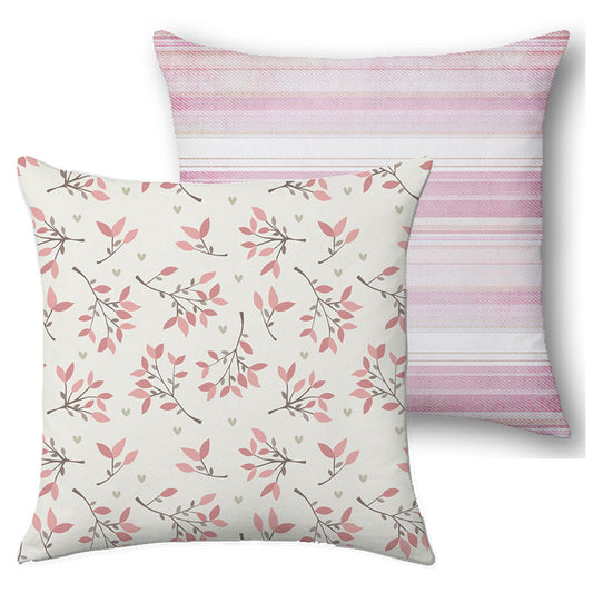 Cuscino in Velluto Fiori Rosa – Eleganza Floreale