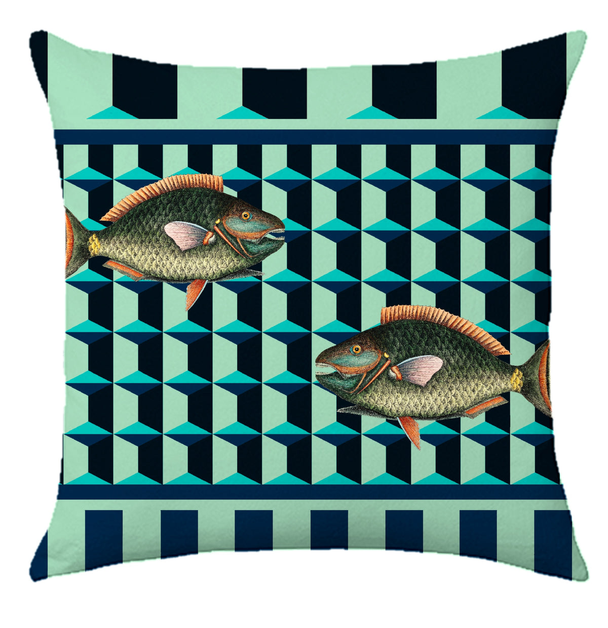Cuscino Pesce in Velluto - Manuela Merlo Pink Martini Design