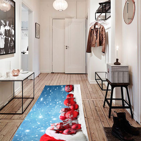 Tappeto Ingresso Neoprene Natalizio Regali sulla Neve
