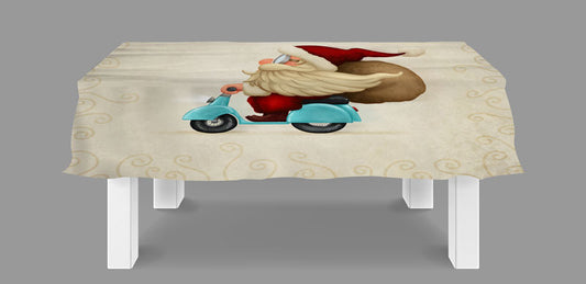Tovaglia Natalizia Babbo Natale in Vespa